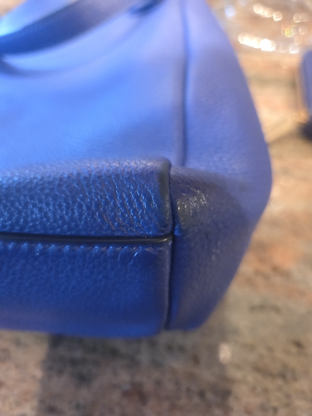 Tory Burch Cobalt Blue Leather Shoulder Bag with Matching Wallet - Picture 5 of 10